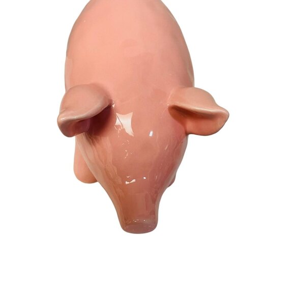 Handmade Pink Ceramic Piggy Bank Decorative Home Accent - Picture 6 of 6
